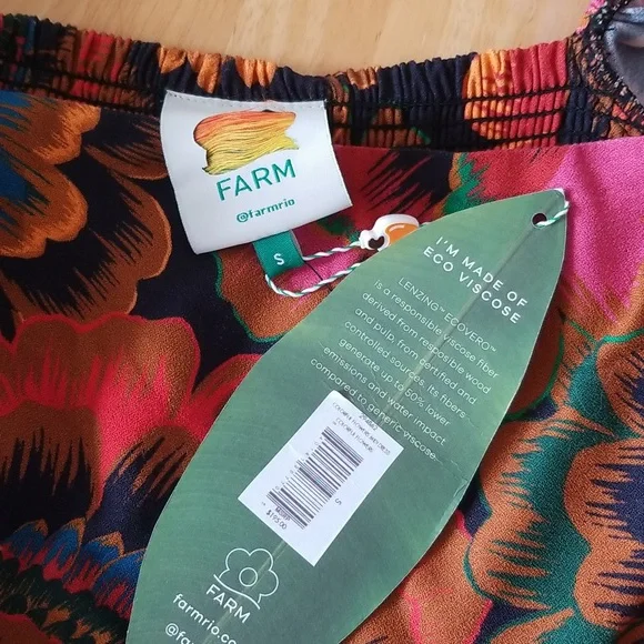 FARM RIO Colorful Flowers Midi Dress - Picture 15 of 16